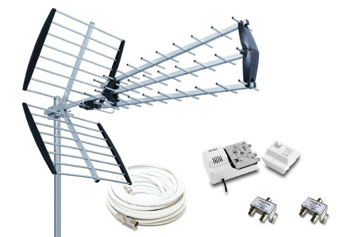 Установка с комплектом цифрового ТВ "Оптима мачта 4" DVB-T2