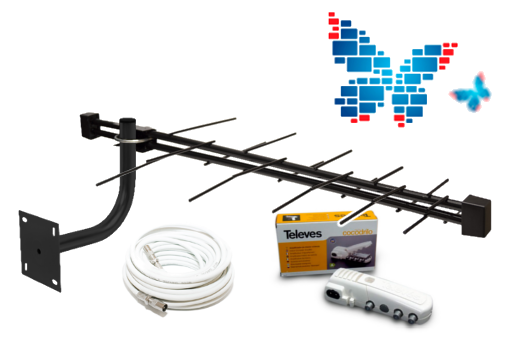 Установка с комплектом цифрового ТВ "База 1" DVB-T2